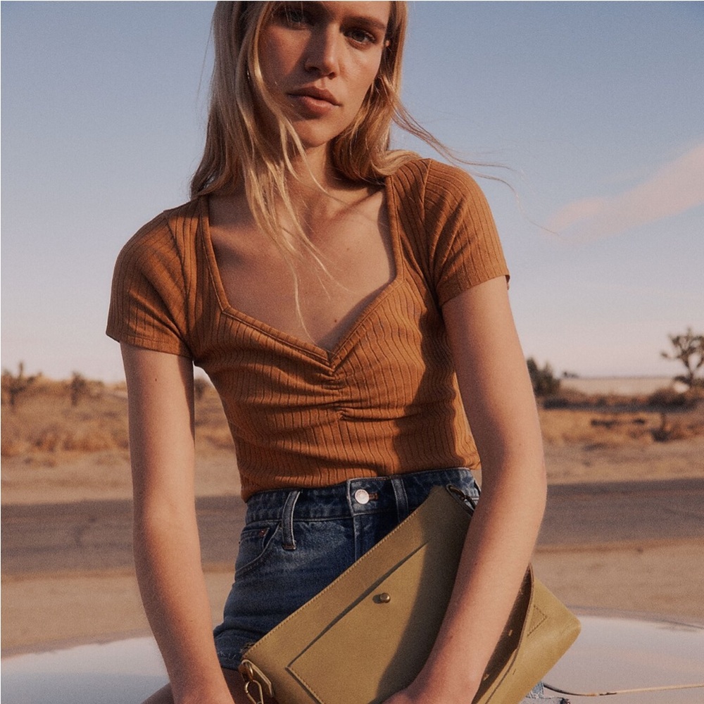 Madewell Ribbed Sweetheart Tee